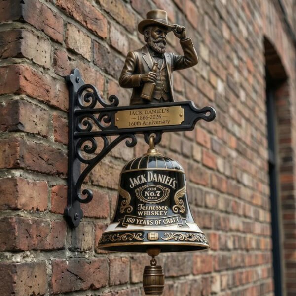 Jack Daniel's 160th Anniversary Founder Bust Commemorative Wall Bell